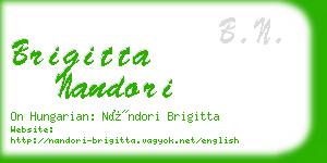 brigitta nandori business card